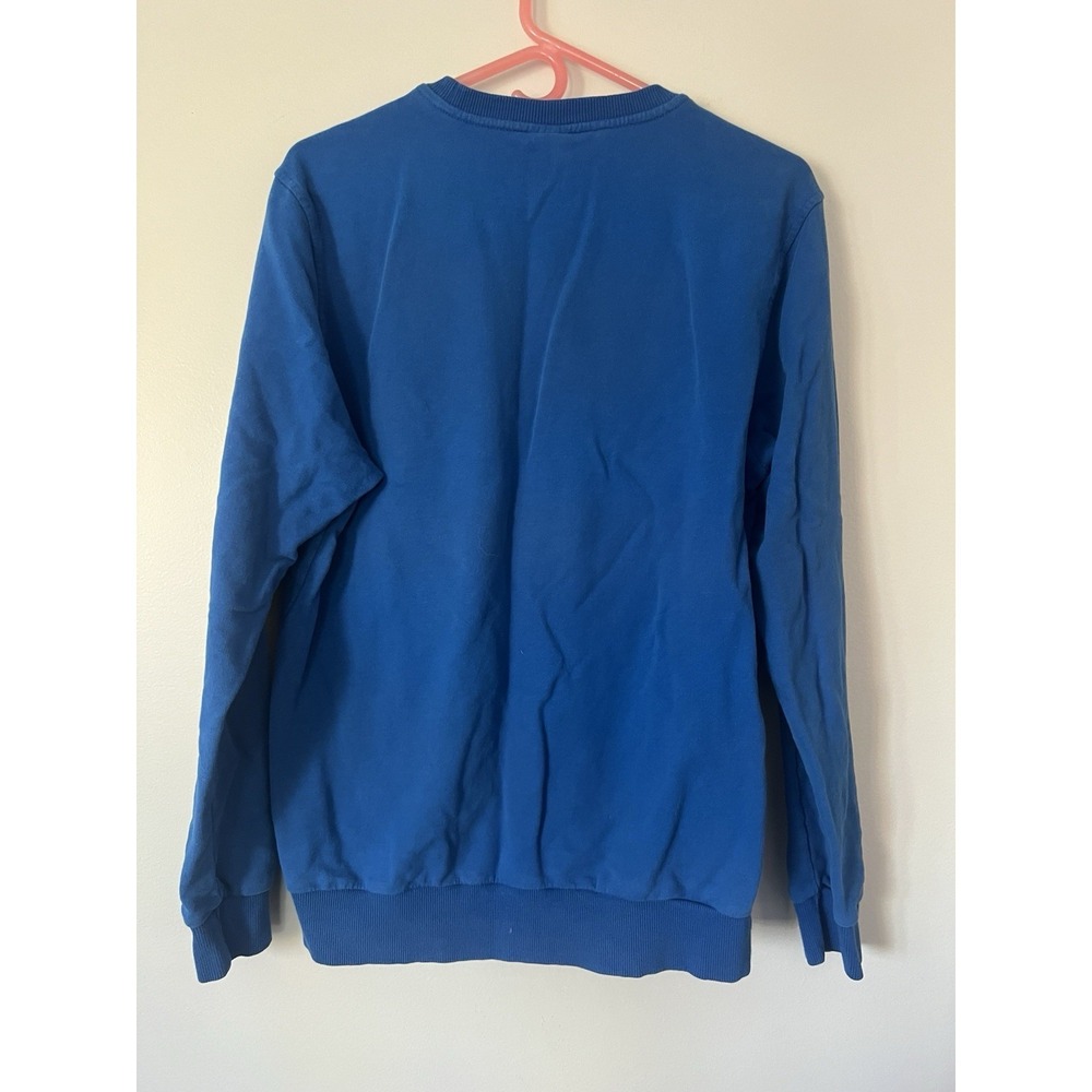 Vintage Oakley Mens Pullover Sweatshirt Yellow Logo Sweater Navy XL - Picture 5 of 5